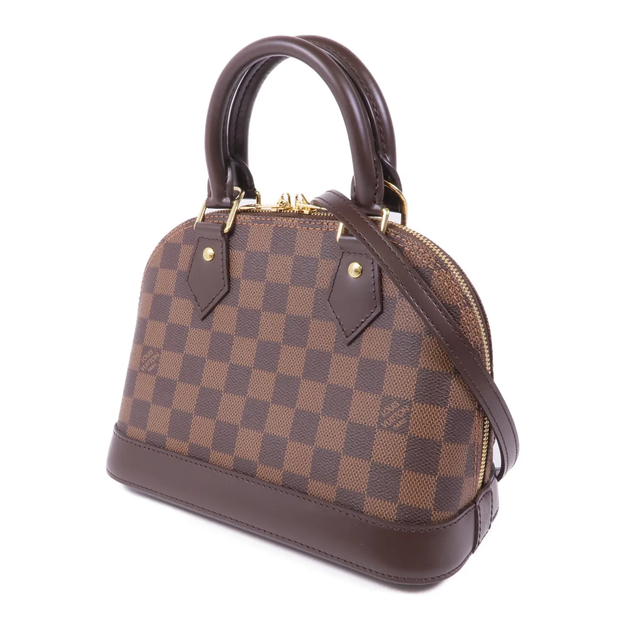 LOUIS VUITTON Alma N41221 兩用包 塗層帆布 棕色 / Brown 塗層帆布 中古品A - 縮圖 3