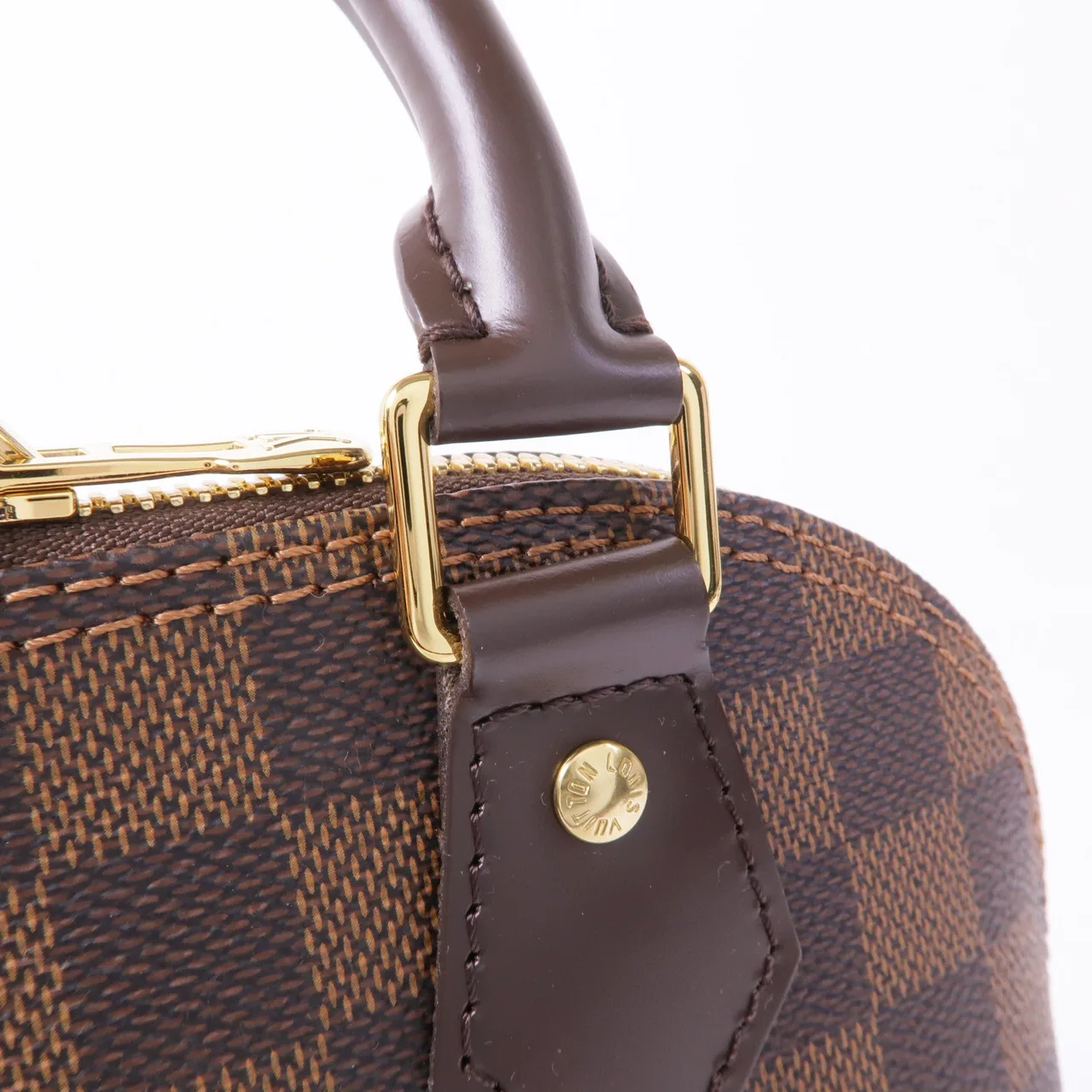LOUIS VUITTON Alma N41221 兩用包 塗層帆布 棕色 / Brown 塗層帆布 中古品A - 縮圖 7