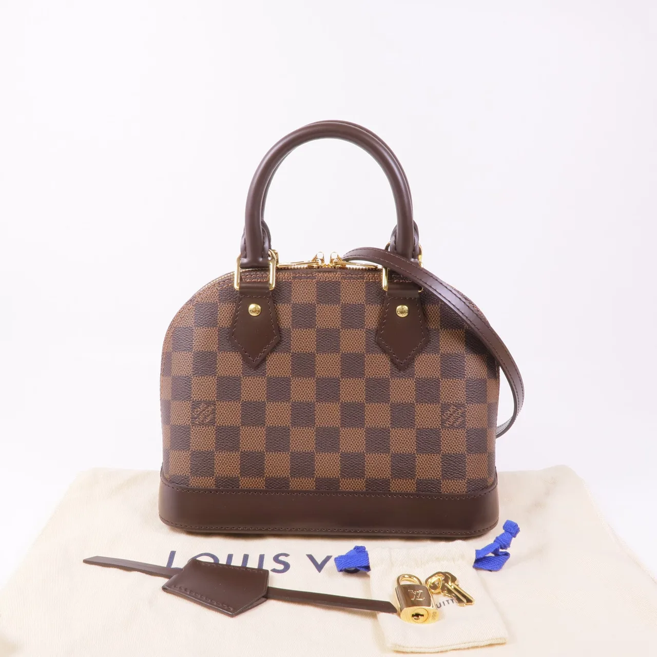 LOUIS VUITTON Alma N41221 兩用包 塗層帆布 棕色 / Brown 塗層帆布 中古品A - 縮圖 15