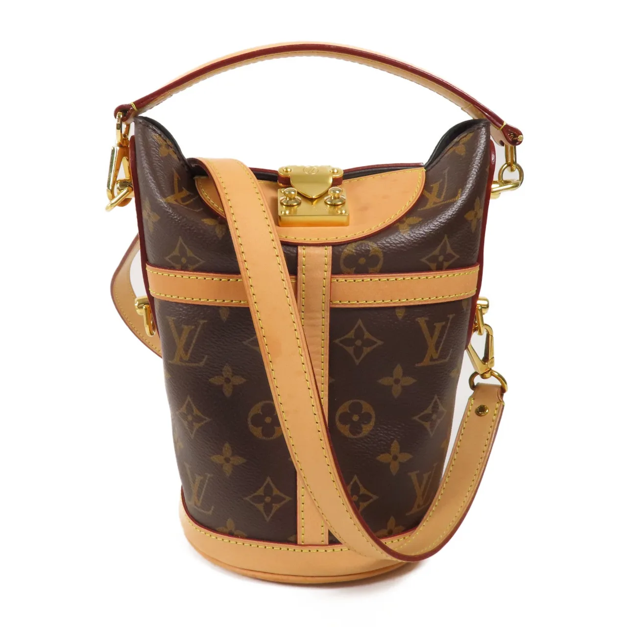 LOUIS VUITTON Duffle M43587 兩用包 塗層帆布 棕色 / Brown