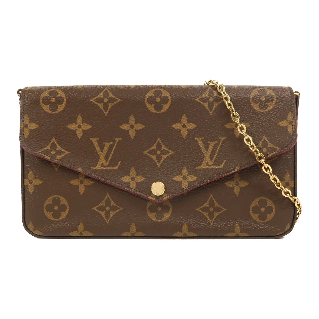 LOUIS VUITTON Felicie M61276 肩背包 塗層帆布 棕色