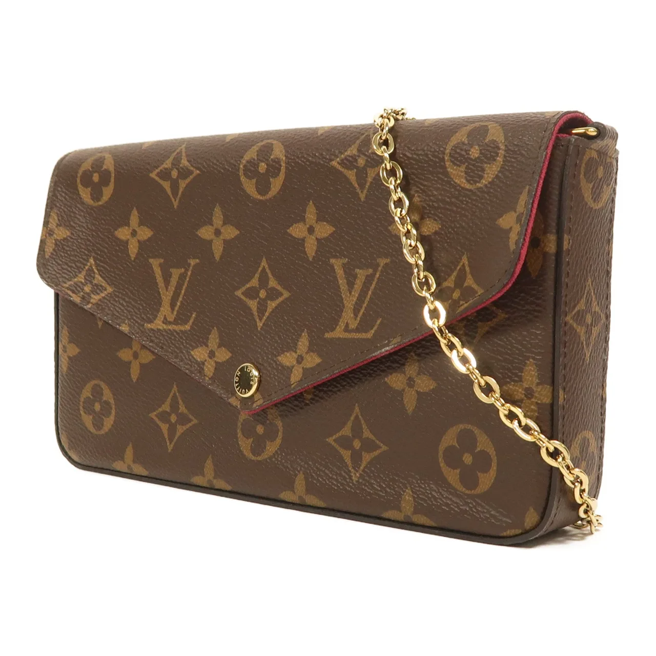 LOUIS VUITTON Felicie M61276 肩背包 塗層帆布 棕色 塗層帆布 中古品A - 縮圖 3