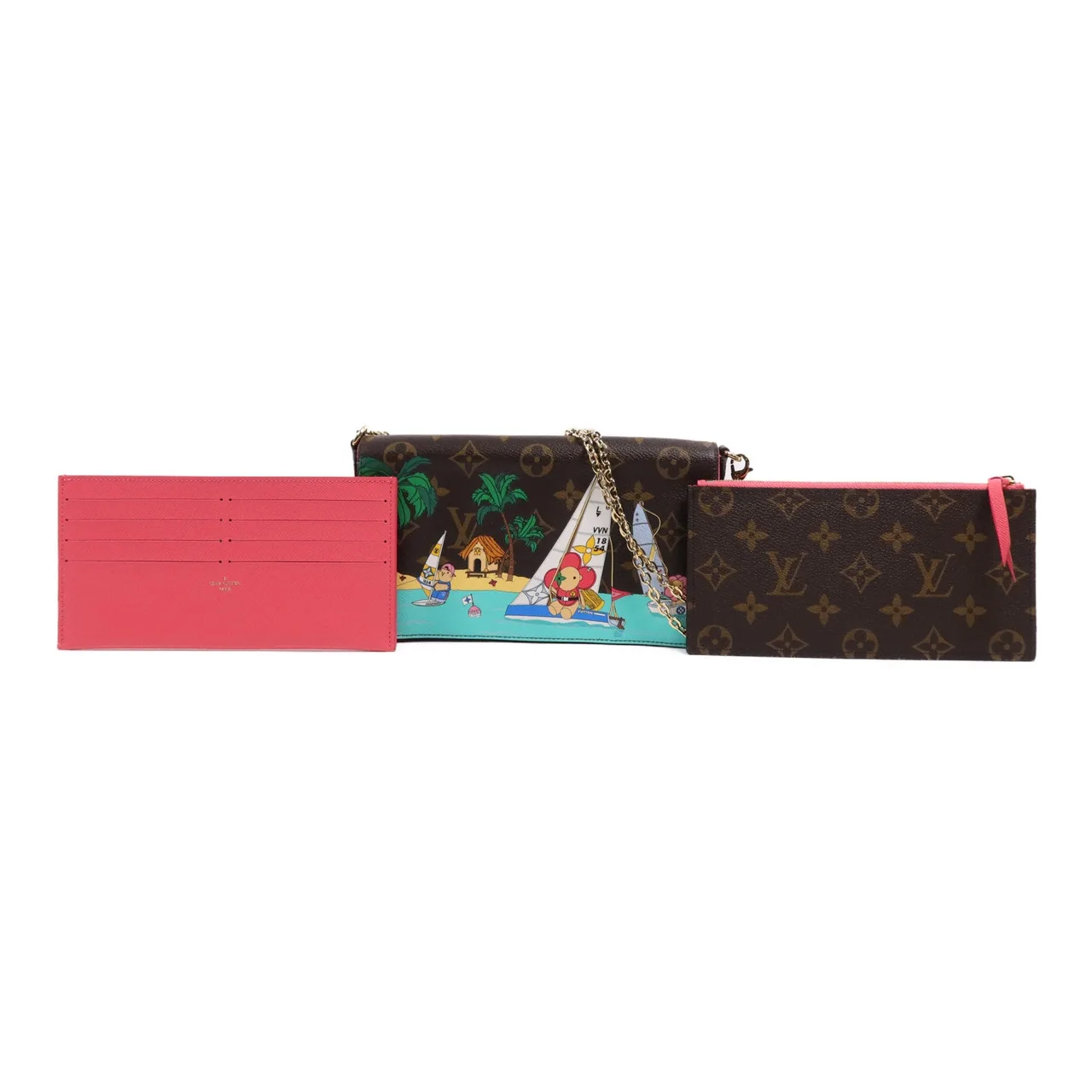 LOUIS VUITTON Felicie M82627 肩背包 塗層帆布 棕色 塗層帆布 中古品A - 縮圖 2