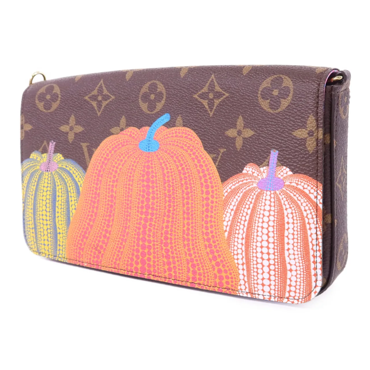 LOUIS VUITTON Felicie M82108 Shoulder Bag Coated Canvas 棕色 Coated Canvas Rank A - Thumbnail 3