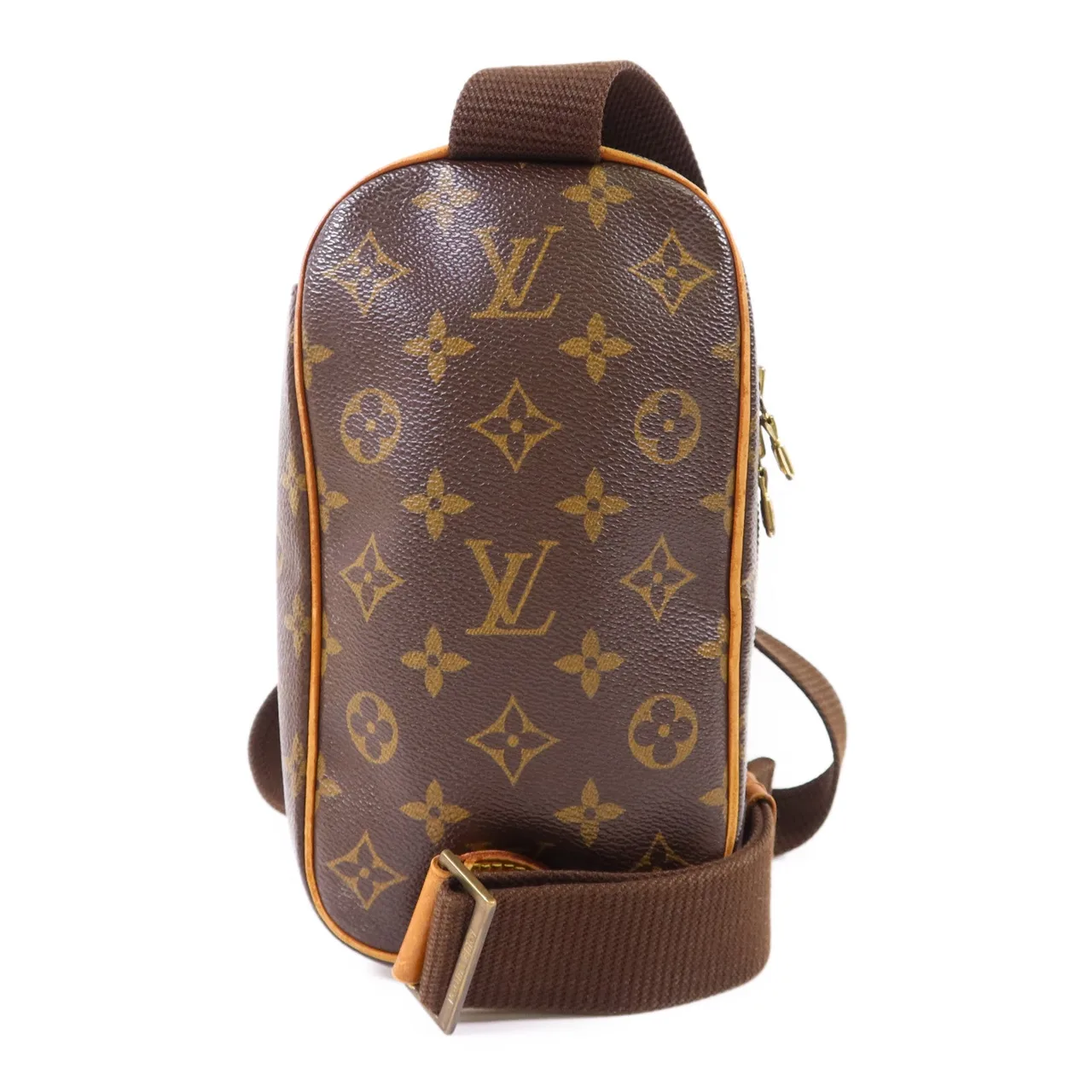 LOUIS VUITTON Pochette Gange M51870 Belt Bag Coated Canvas 棕色 Coated Canvas Rank B - Thumbnail 3