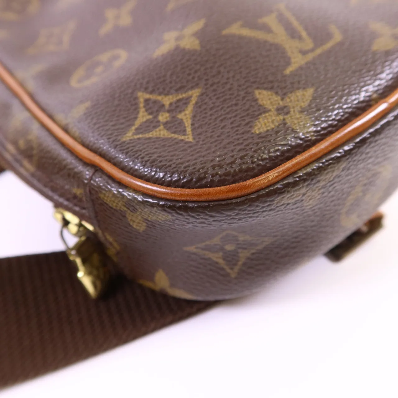 LOUIS VUITTON Pochette Gange M51870 Belt Bag Coated Canvas 棕色 Coated Canvas Rank B - Thumbnail 12