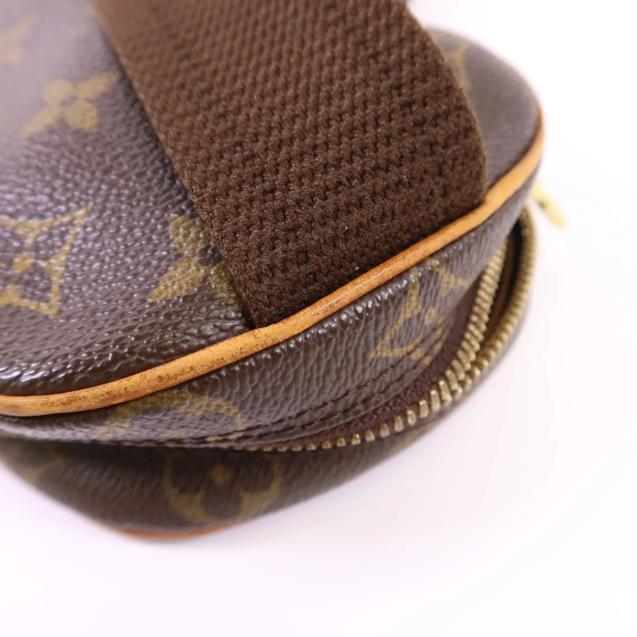 LOUIS VUITTON Pochette Gange M51870 Belt Bag Coated Canvas 棕色 Coated Canvas Rank B - Thumbnail 18