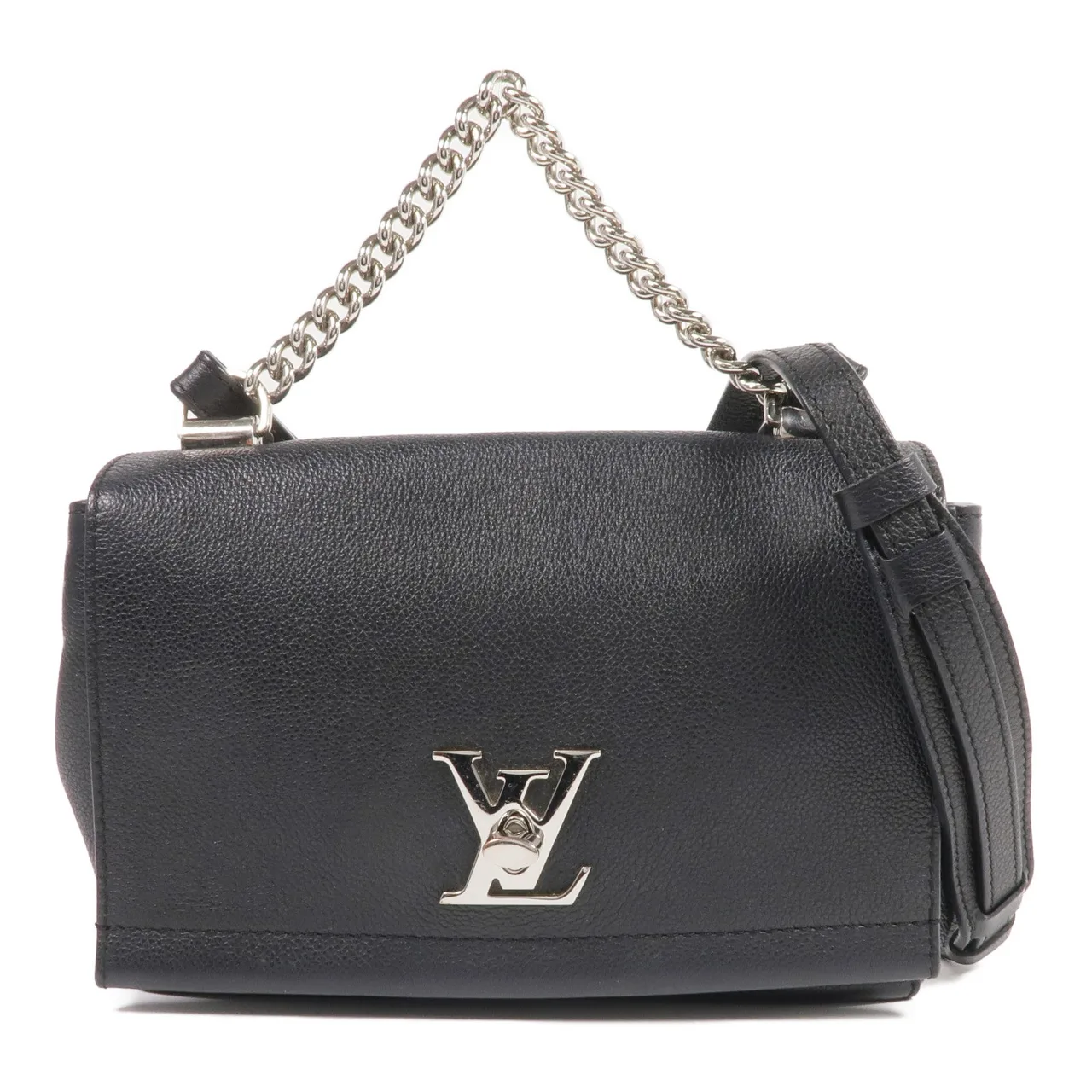 LOUIS VUITTON Lock Me M51200 2-Way Bag Calfskin 黑色 / Black