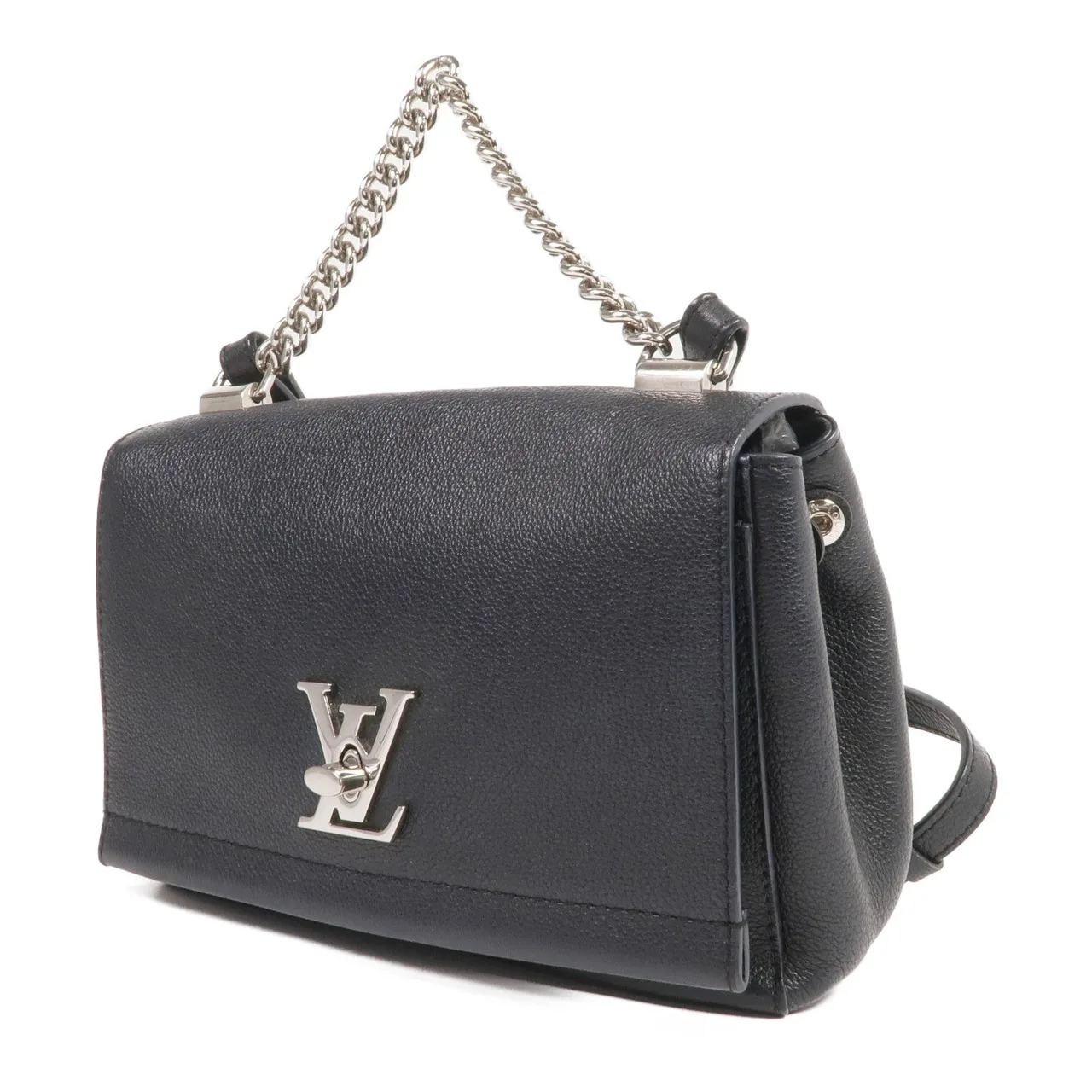 LOUIS VUITTON Lock Me M51200 兩用包 牛皮 黑色 / Black 牛皮 中古品A - 縮圖 2