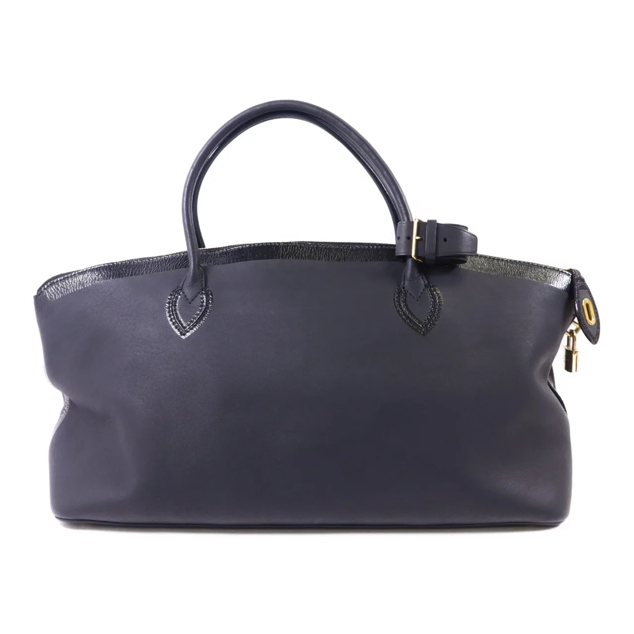 LOUIS VUITTON Lockit M93844 肩背包 牛皮 黑色 牛皮 中古品B - 縮圖 2