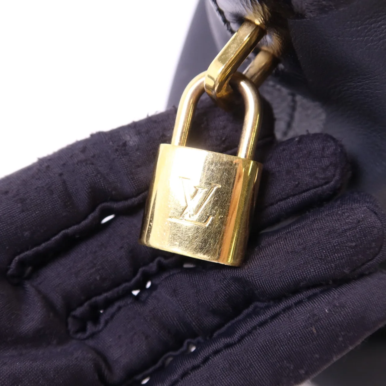 LOUIS VUITTON Lockit M93844 肩背包 牛皮 黑色 牛皮 中古品B - 縮圖 11