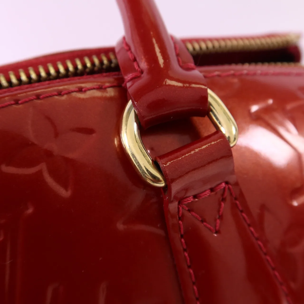 LOUIS VUITTON M91494 肩背包 皮革 紅色 皮革 中古品B - 縮圖 10