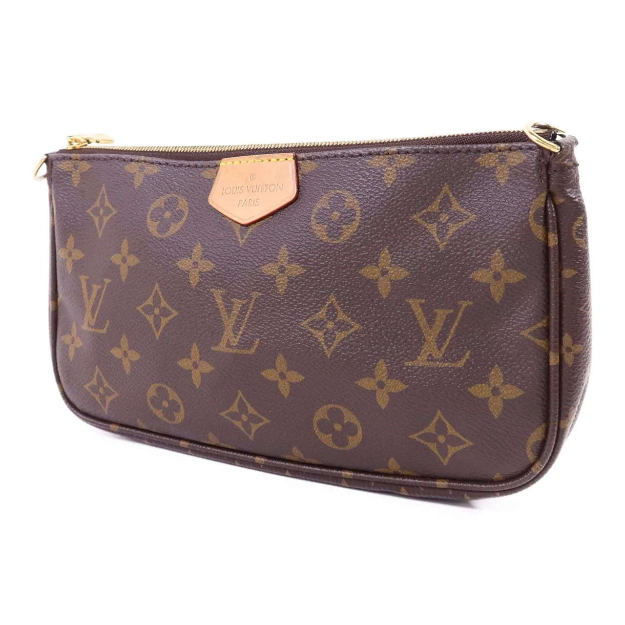 LOUIS VUITTON Multi Pochette M44840 2-Way Bag Coated Canvas 棕色 / 粉色 Coated Canvas Rank A - Thumbnail 4