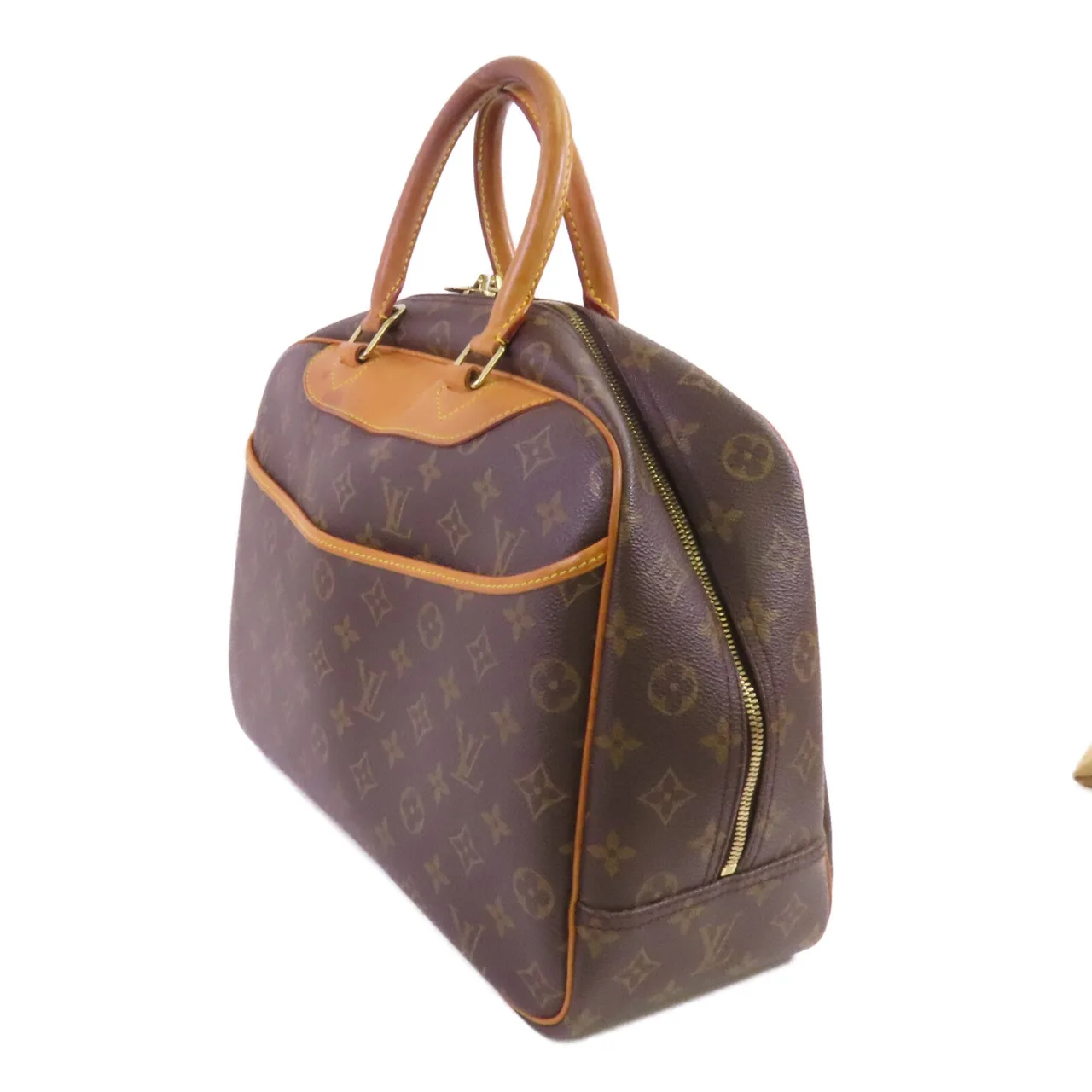 LOUIS VUITTON Deauville M47270 Handbag Coated Canvas 棕色 Coated Canvas Rank B - Thumbnail 3