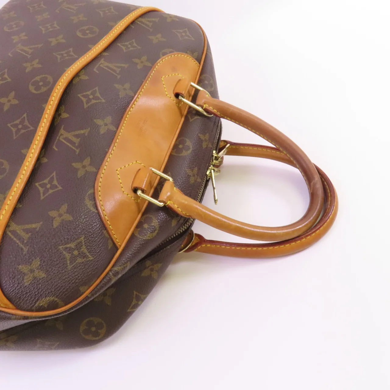 LOUIS VUITTON Deauville M47270 Handbag Coated Canvas 棕色 Coated Canvas Rank B - Thumbnail 6