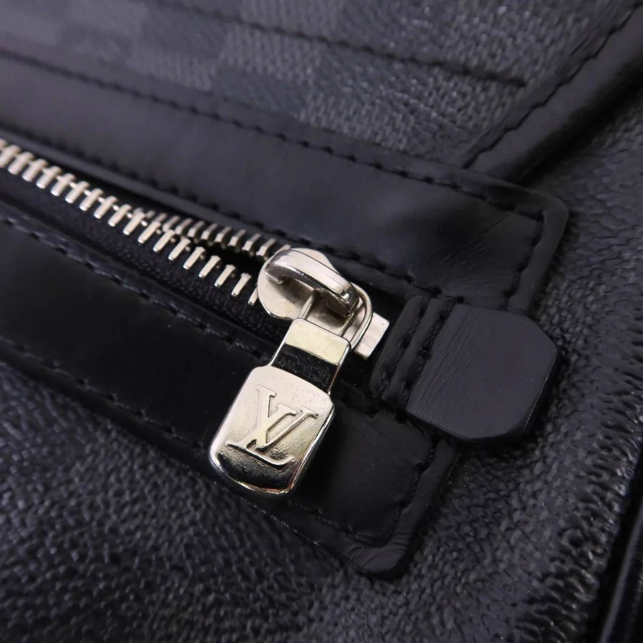 LOUIS VUITTON Daniel N58033 肩背包 塗層帆布 黑色 塗層帆布 中古品B - 縮圖 9