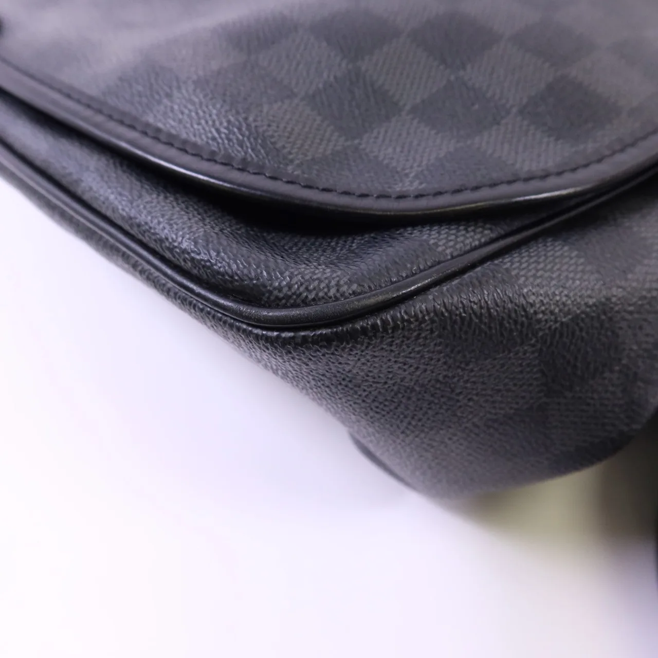 LOUIS VUITTON Daniel N58033 肩背包 塗層帆布 黑色 塗層帆布 中古品B - 縮圖 12