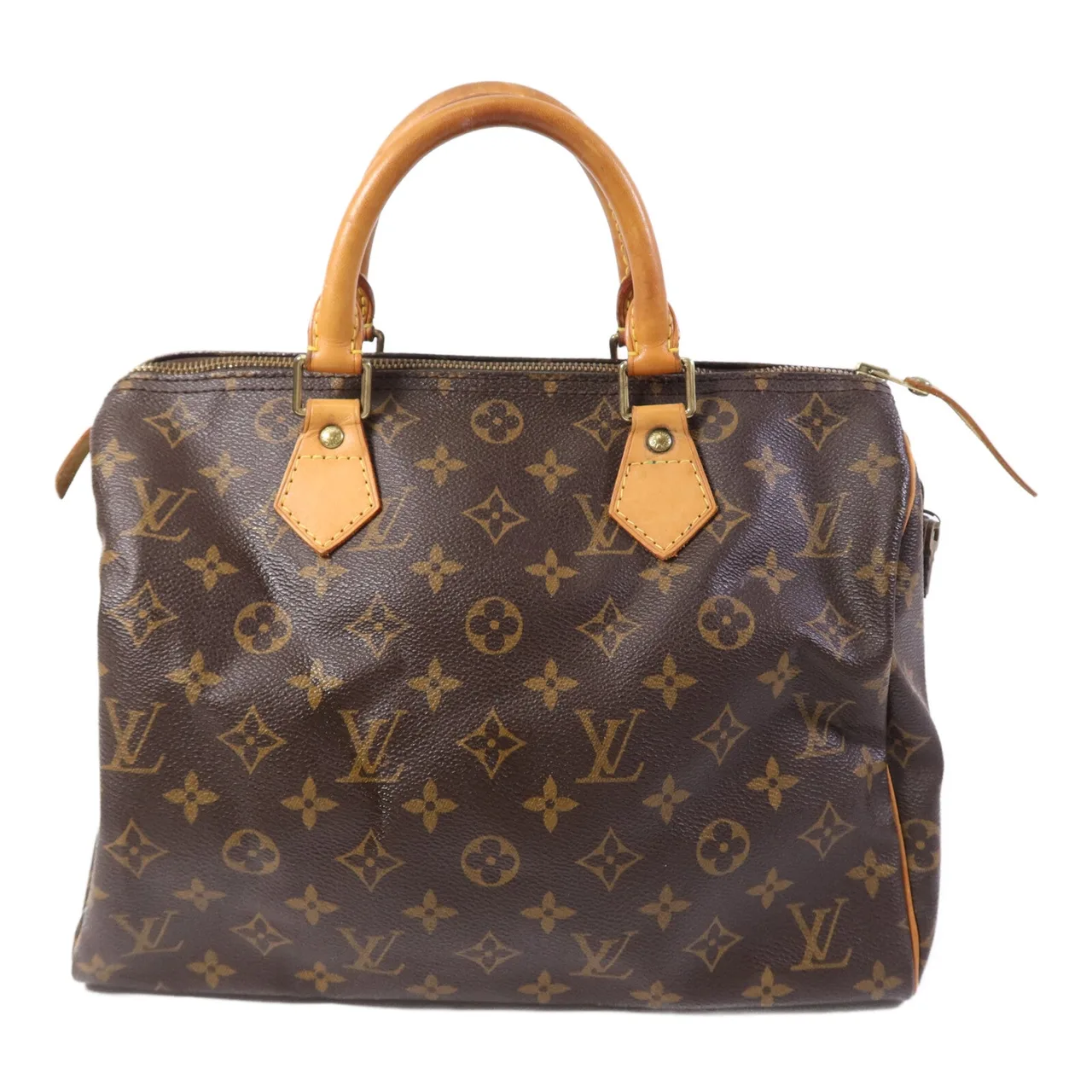 LOUIS VUITTON Speedy M41528 Handbag Coated Canvas 棕色 / Brown