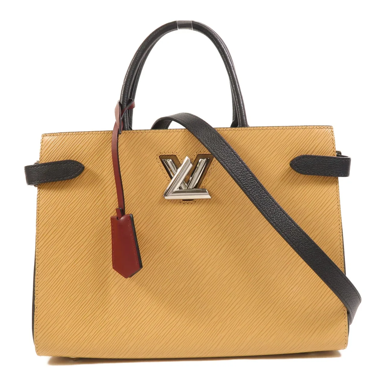 LOUIS VUITTON Twist M51846 兩用包 牛皮 米色 / Camel