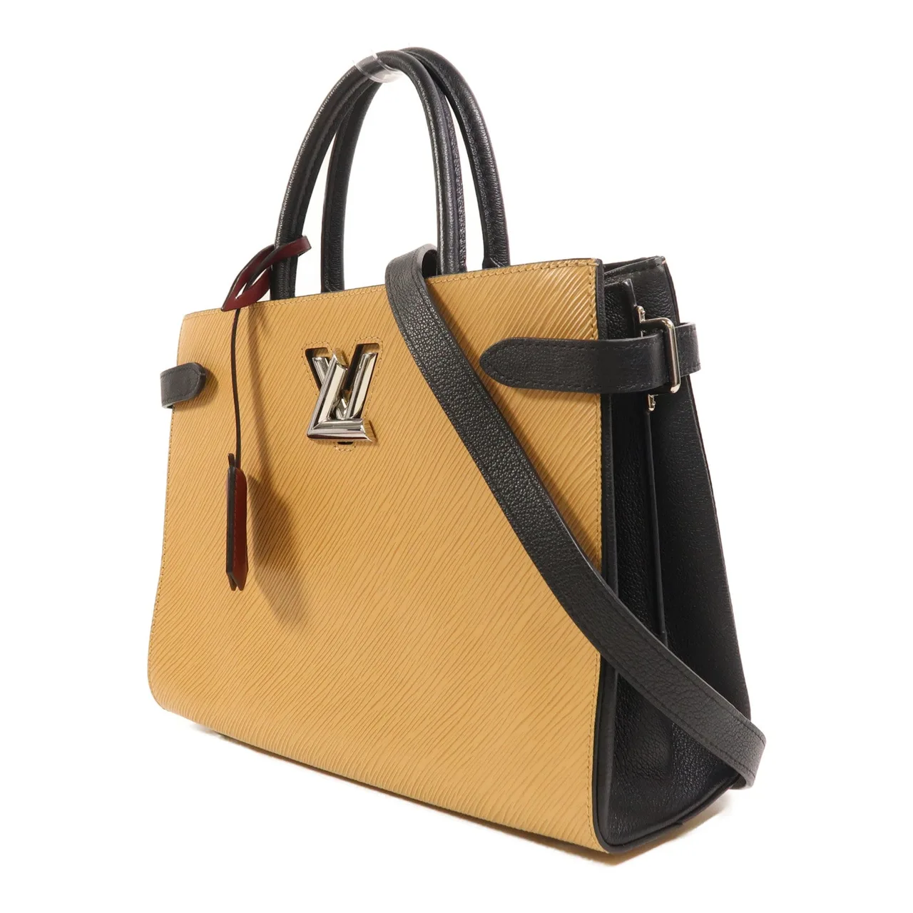 LOUIS VUITTON Twist M51846 2-Way Bag Calfskin 米色 / Camel Calfskin Rank B - Thumbnail 3