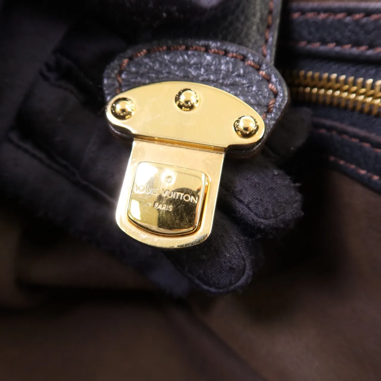 LOUIS VUITTON M93441 肩背包 牛皮 黑色 牛皮 中古品A - 縮圖 10