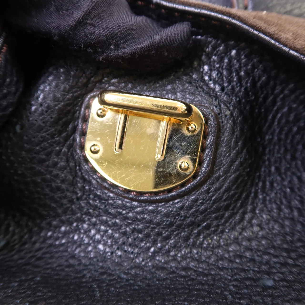 LOUIS VUITTON M93441 肩背包 牛皮 黑色 牛皮 中古品A - 縮圖 11