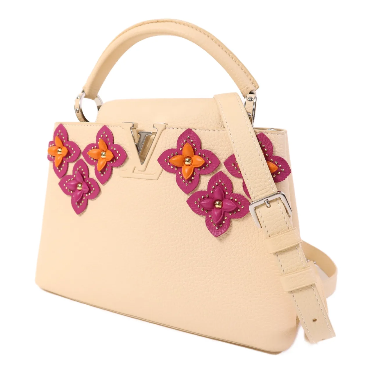 LOUIS VUITTON Capucines M53661 2-Way Bag Calfskin 米色 / Light Beige Calfskin Rank A - Thumbnail 3