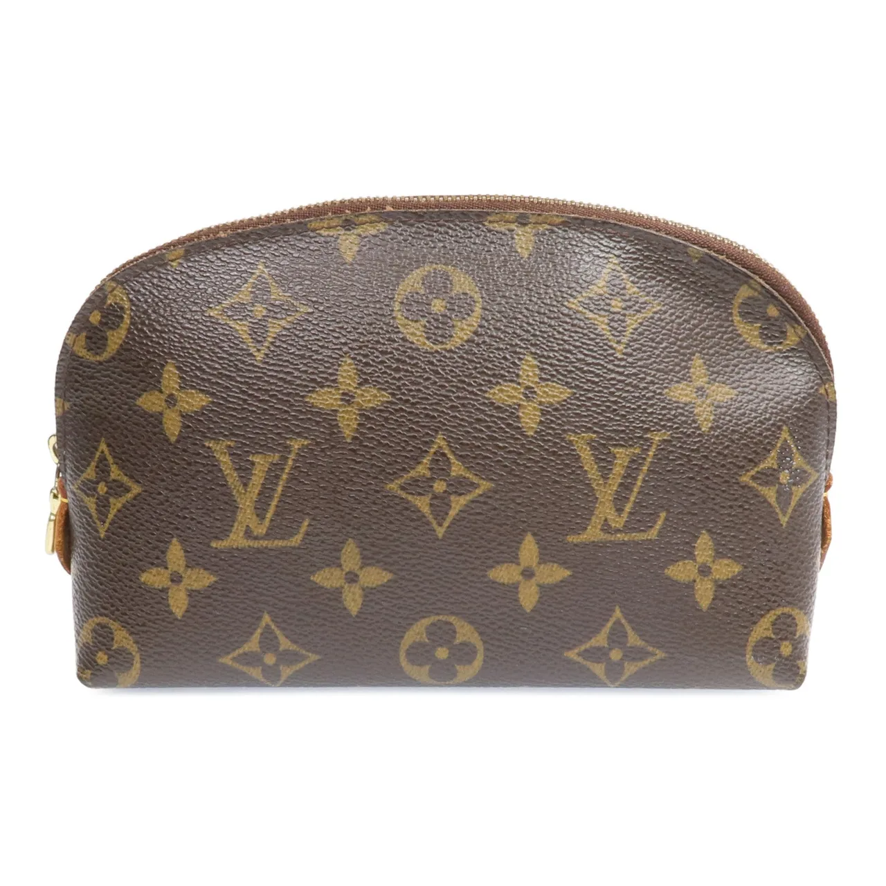 LOUIS VUITTON Cosmetic Pouch M47515 Clutch Coated Canvas 棕色