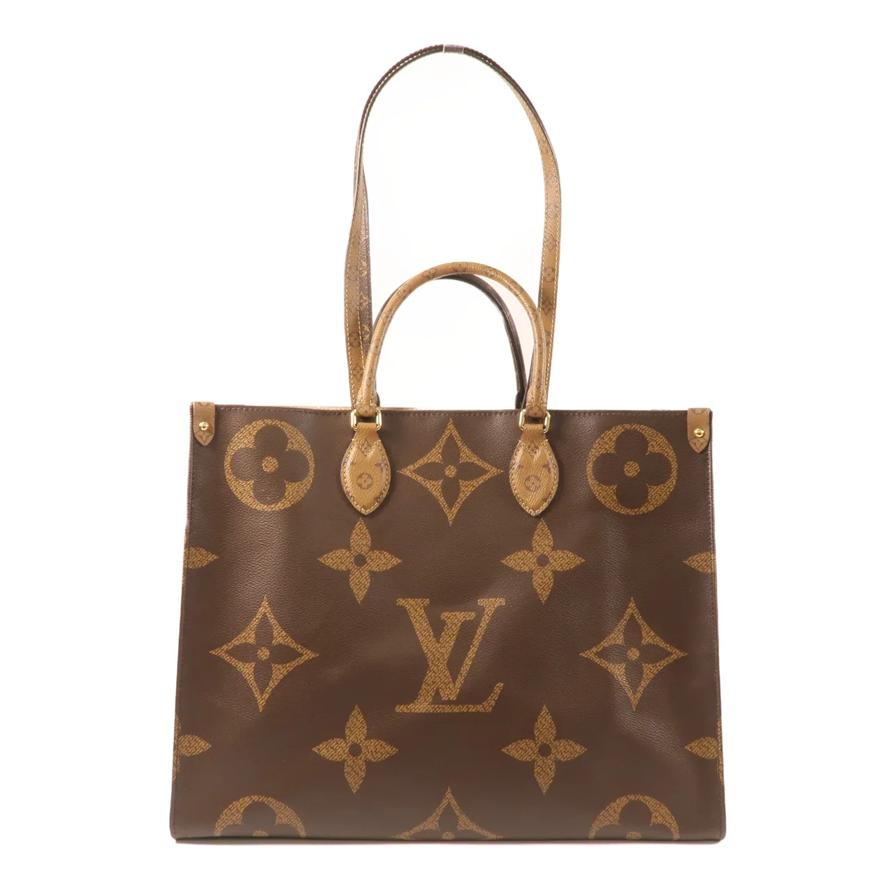 LOUIS VUITTON OnTheGo M45320 2-Way Bag Coated Canvas 棕色