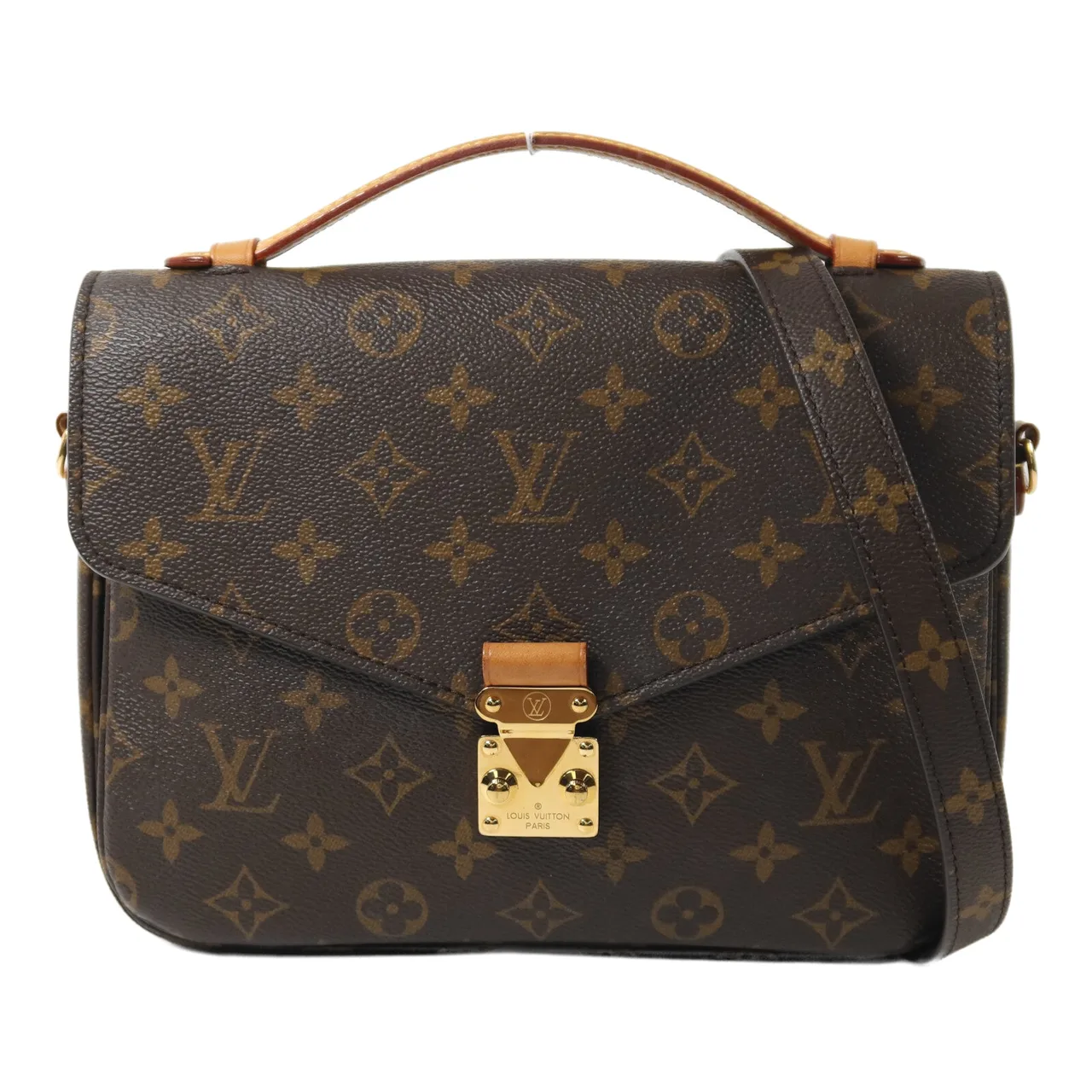 LOUIS VUITTON Pochette Metis M44875 2-Way Bag Coated Canvas 棕色