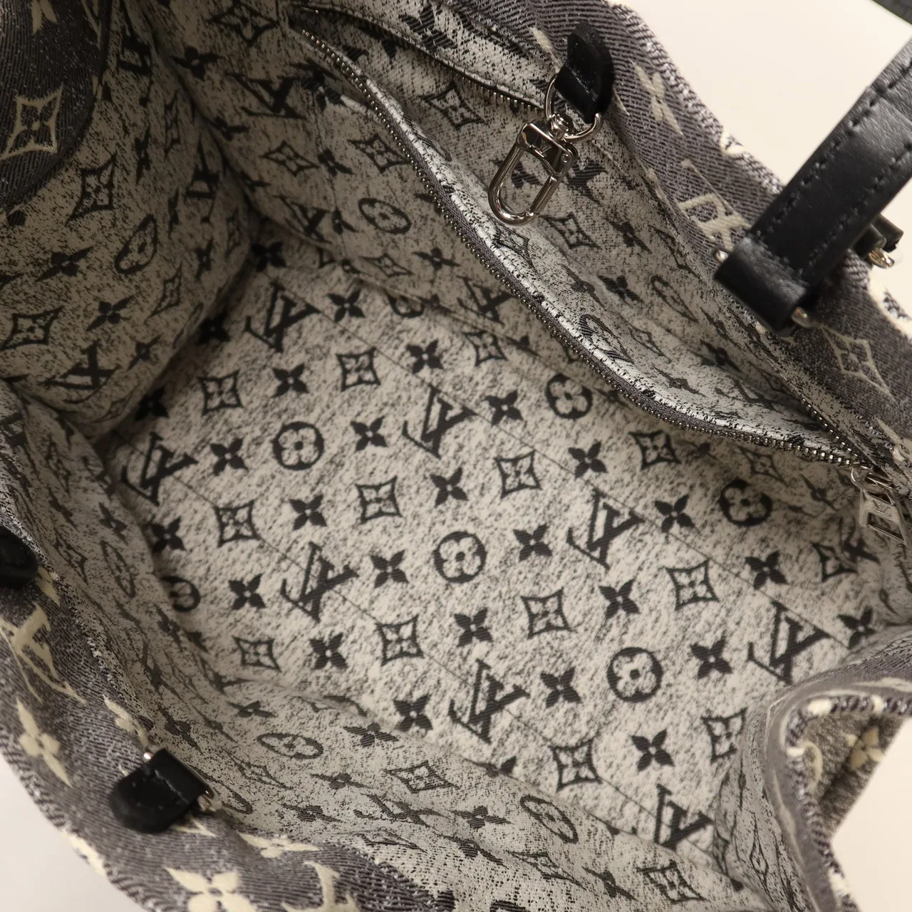LOUIS VUITTON OnTheGo M46448 2-Way Bag denim 黑色 / Black denim Rank A - Thumbnail 5