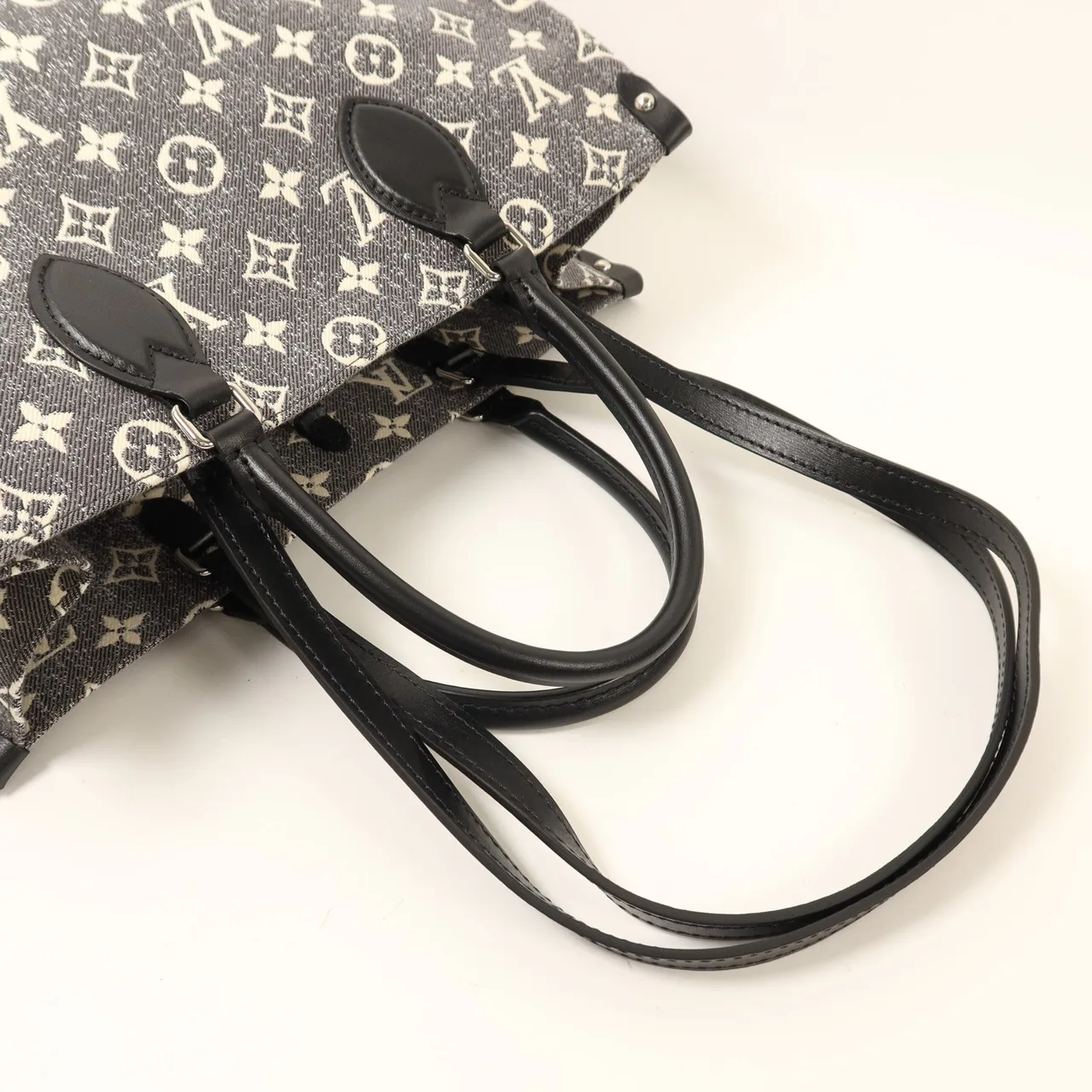 LOUIS VUITTON OnTheGo M46448 2-Way Bag denim 黑色 / Black denim Rank A - Thumbnail 7