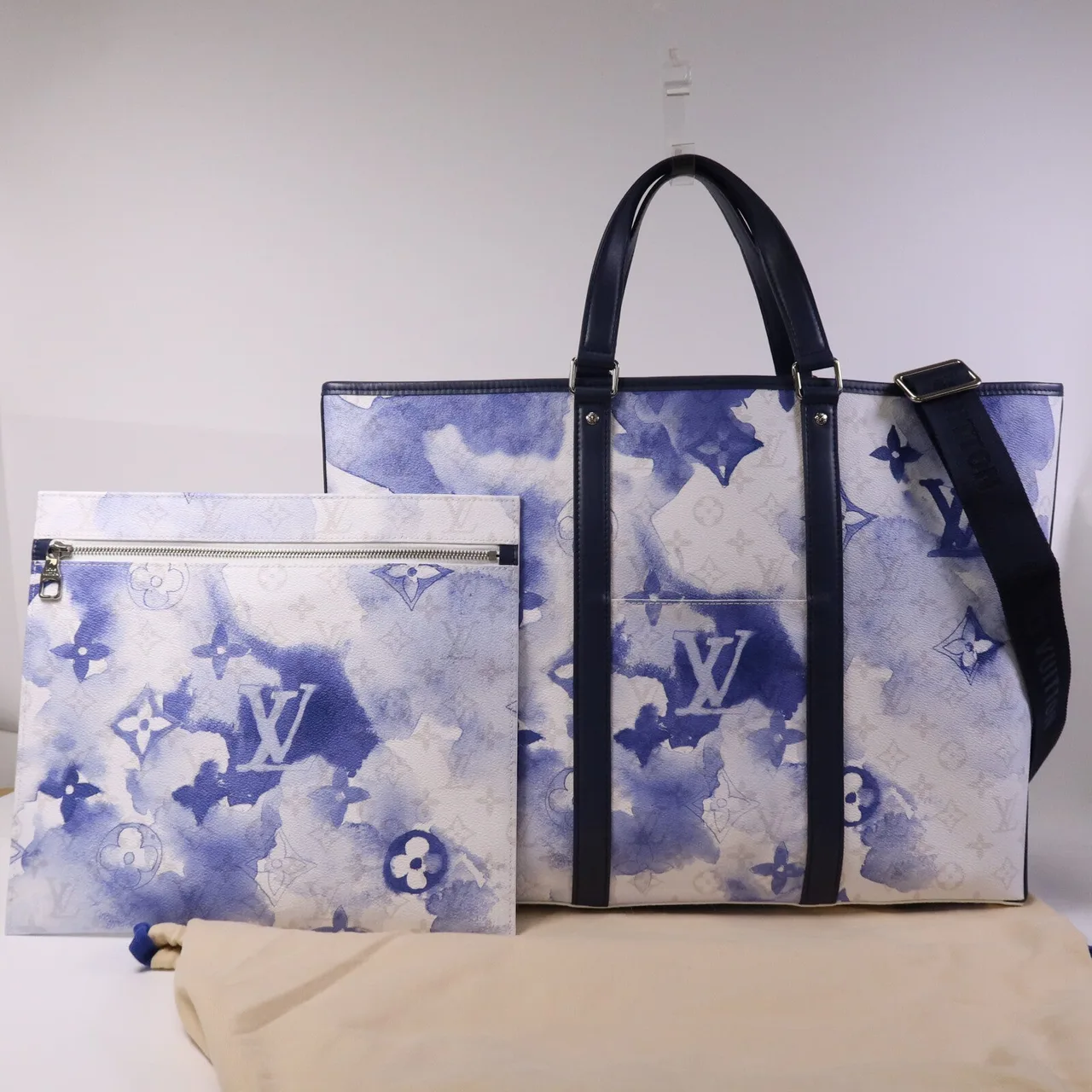 LOUIS VUITTON M45755 2-Way Bag Coated Canvas 藍色 / Blue Coated Canvas Rank A - Thumbnail 9