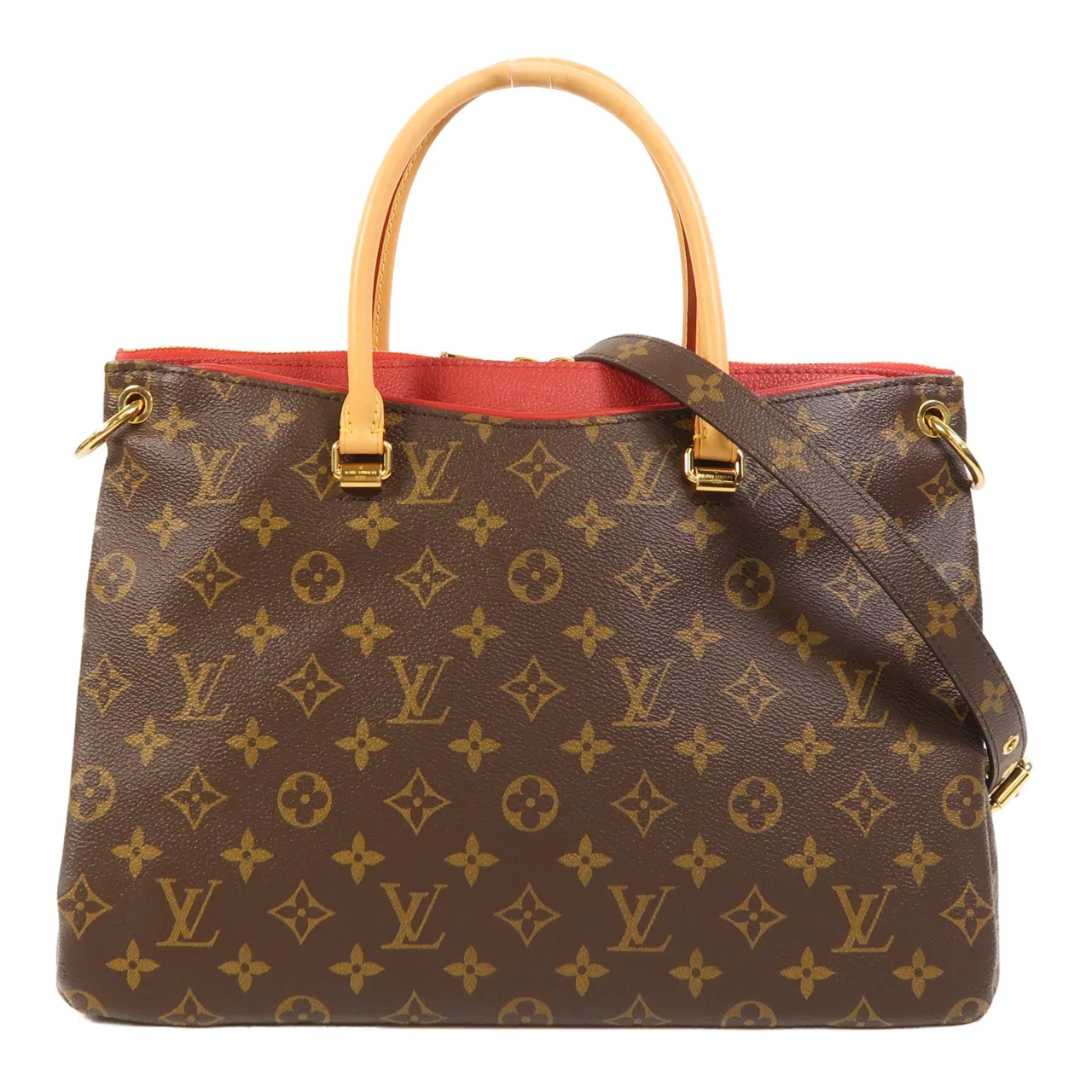 LOUIS VUITTON Pallas M41175 2-Way Bag Coated Canvas 棕色 / Brown
