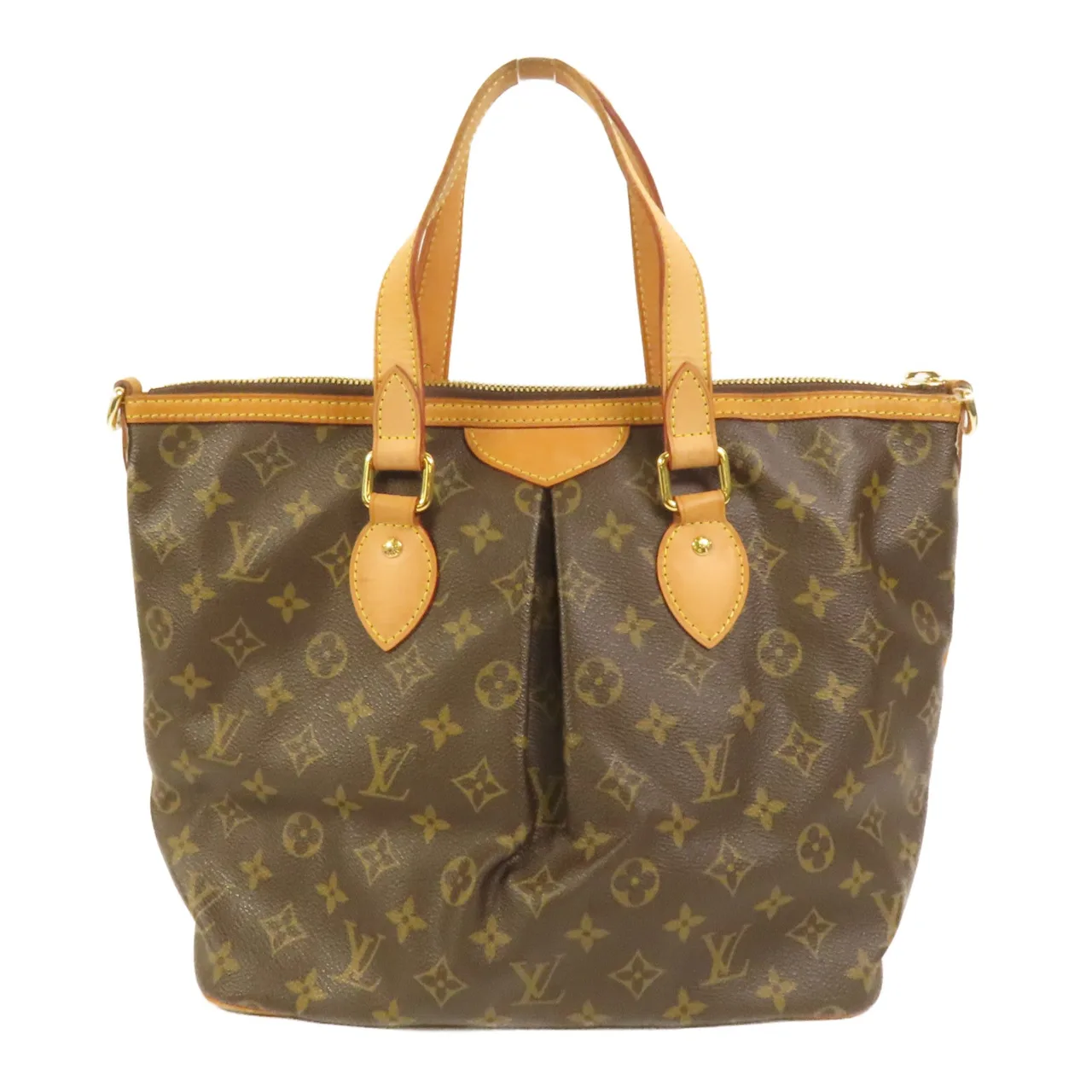 LOUIS VUITTON Palermo M40145 2-Way Bag Coated Canvas 棕色 Coated Canvas Rank B - Thumbnail 2