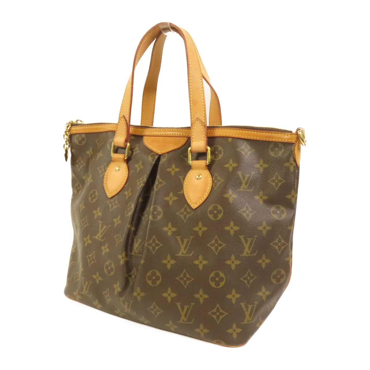 LOUIS VUITTON Palermo M40145 2-Way Bag Coated Canvas 棕色 Coated Canvas Rank B - Thumbnail 3