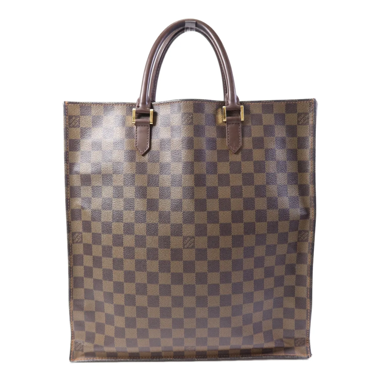 LOUIS VUITTON Sac Plat N51140 Tote Bag Coated Canvas 棕色