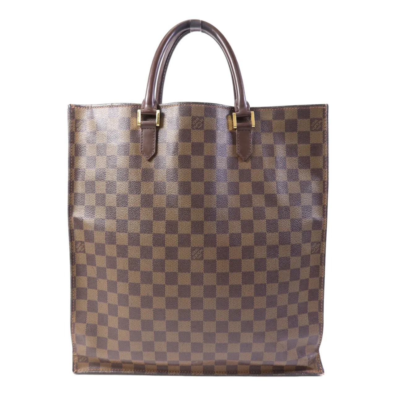 LOUIS VUITTON Sac Plat N51140 Tote Bag Coated Canvas 棕色 Coated Canvas Rank C - Thumbnail 2
