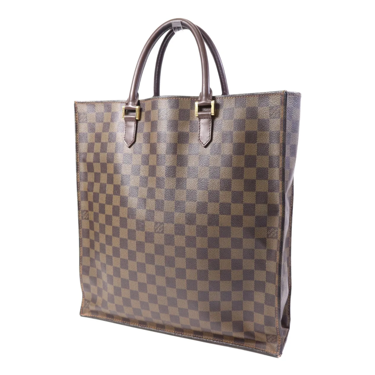 LOUIS VUITTON Sac Plat N51140 Tote Bag Coated Canvas 棕色 Coated Canvas Rank C - Thumbnail 3
