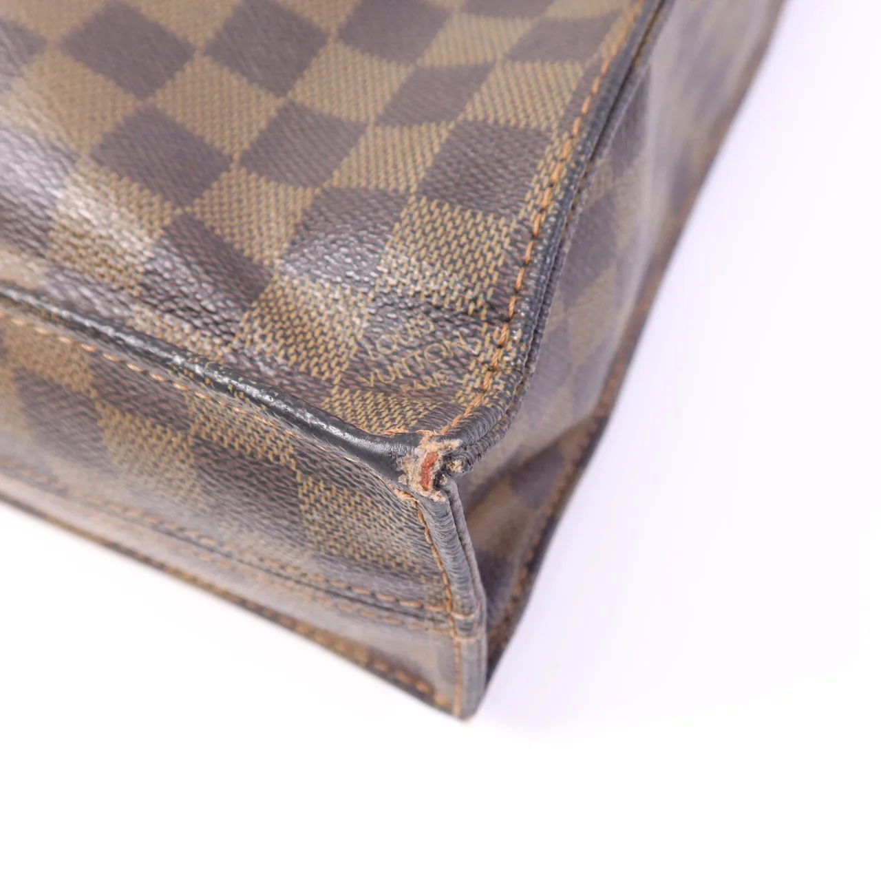 LOUIS VUITTON Sac Plat N51140 Tote Bag Coated Canvas 棕色 Coated Canvas Rank C - Thumbnail 10