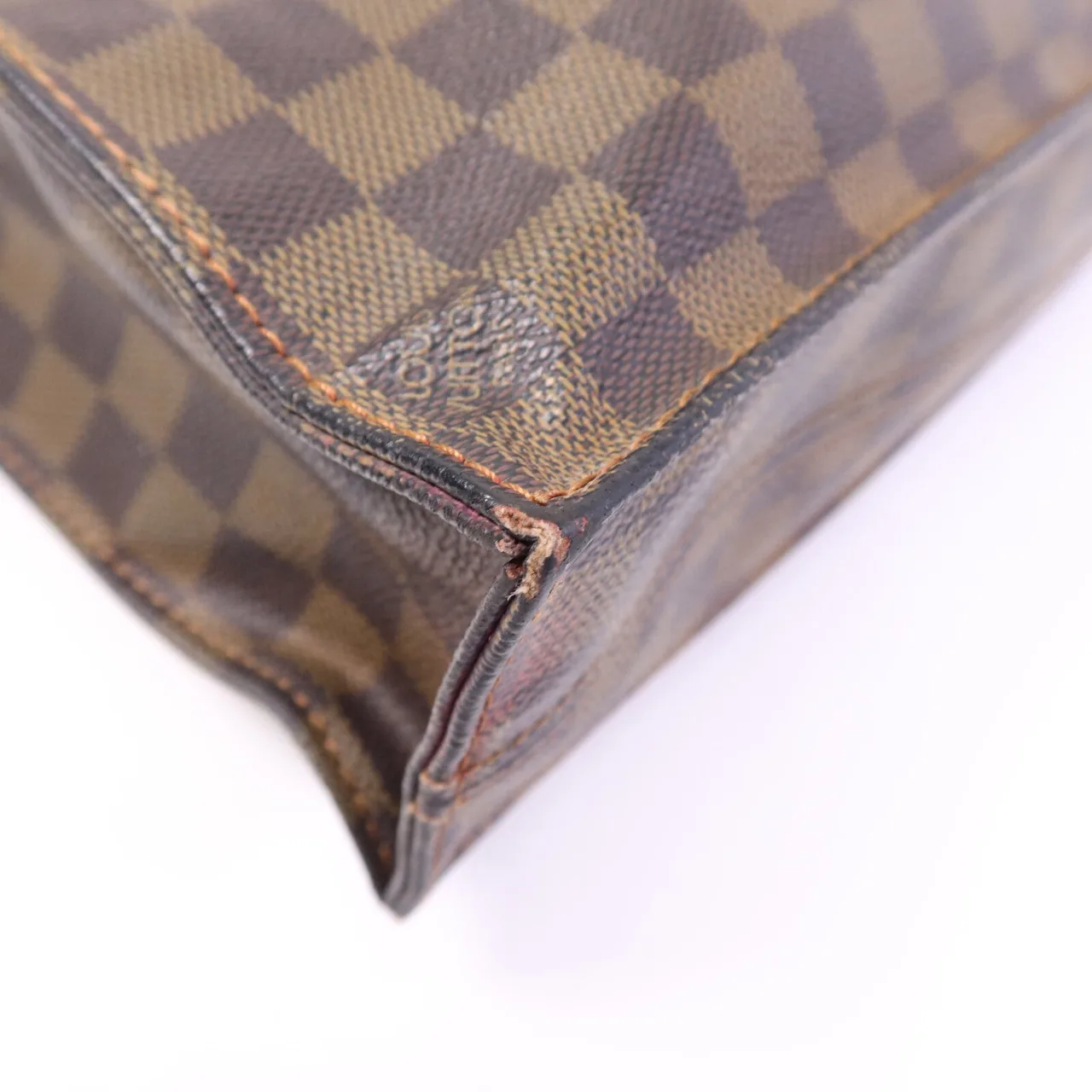 LOUIS VUITTON Sac Plat N51140 Tote Bag Coated Canvas 棕色 Coated Canvas Rank C - Thumbnail 11