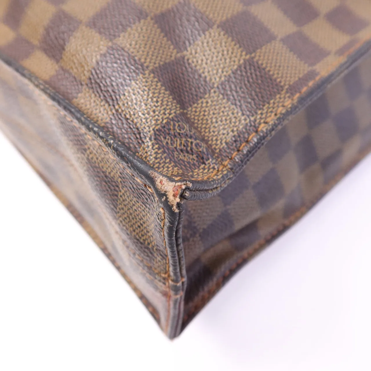 LOUIS VUITTON Sac Plat N51140 Tote Bag Coated Canvas 棕色 Coated Canvas Rank C - Thumbnail 12