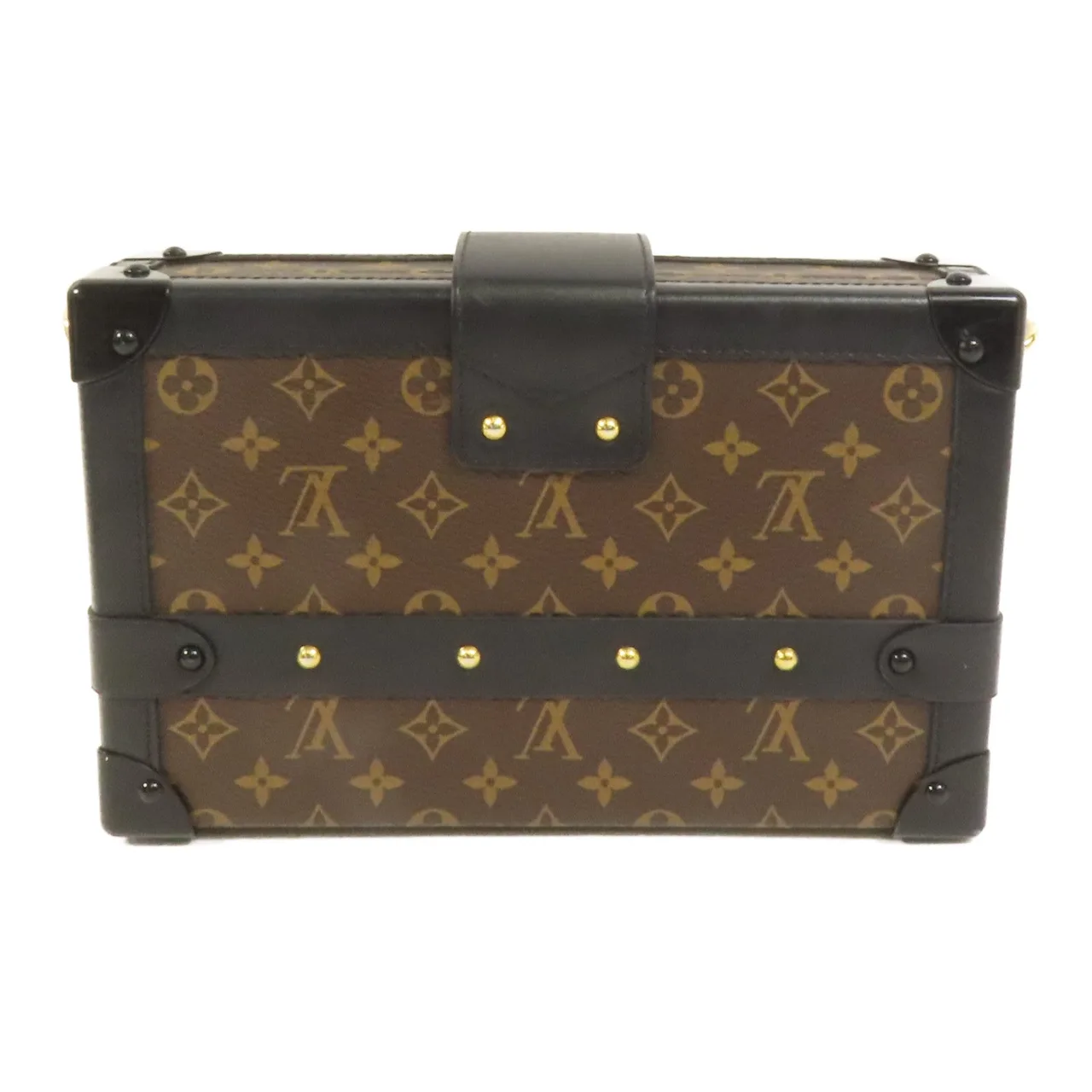 LOUIS VUITTON Petite Malle M45943 Shoulder Bag Coated Canvas 棕色 / Brown Coated Canvas Rank B - Thumbnail 2