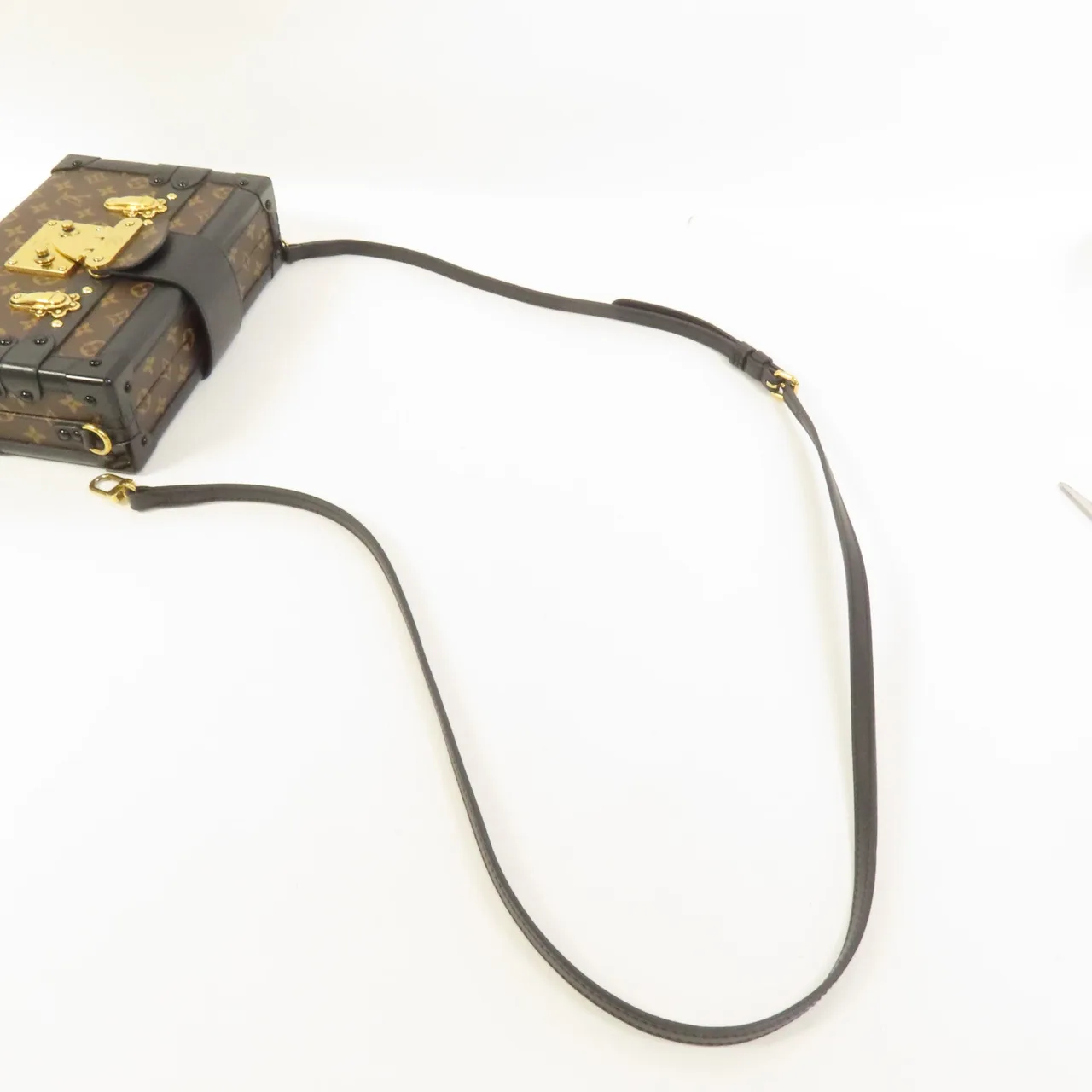 LOUIS VUITTON Petite Malle M45943 Shoulder Bag Coated Canvas 棕色 / Brown Coated Canvas Rank B - Thumbnail 5