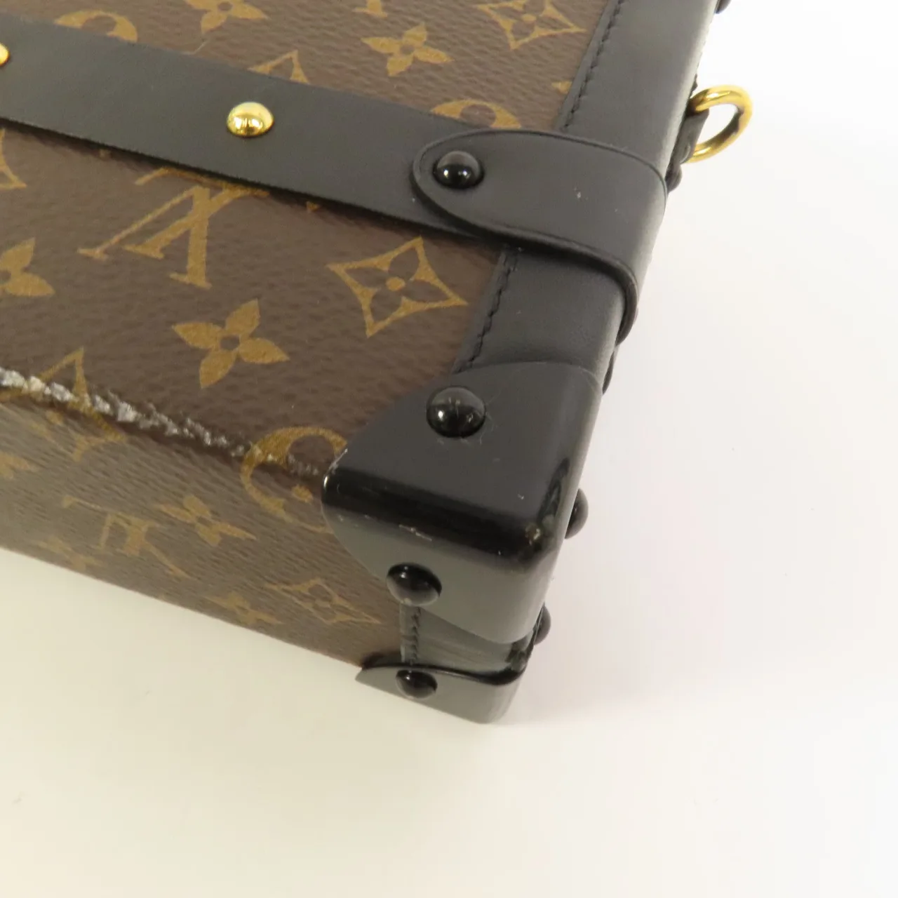 LOUIS VUITTON Petite Malle M45943 Shoulder Bag Coated Canvas 棕色 / Brown Coated Canvas Rank B - Thumbnail 12