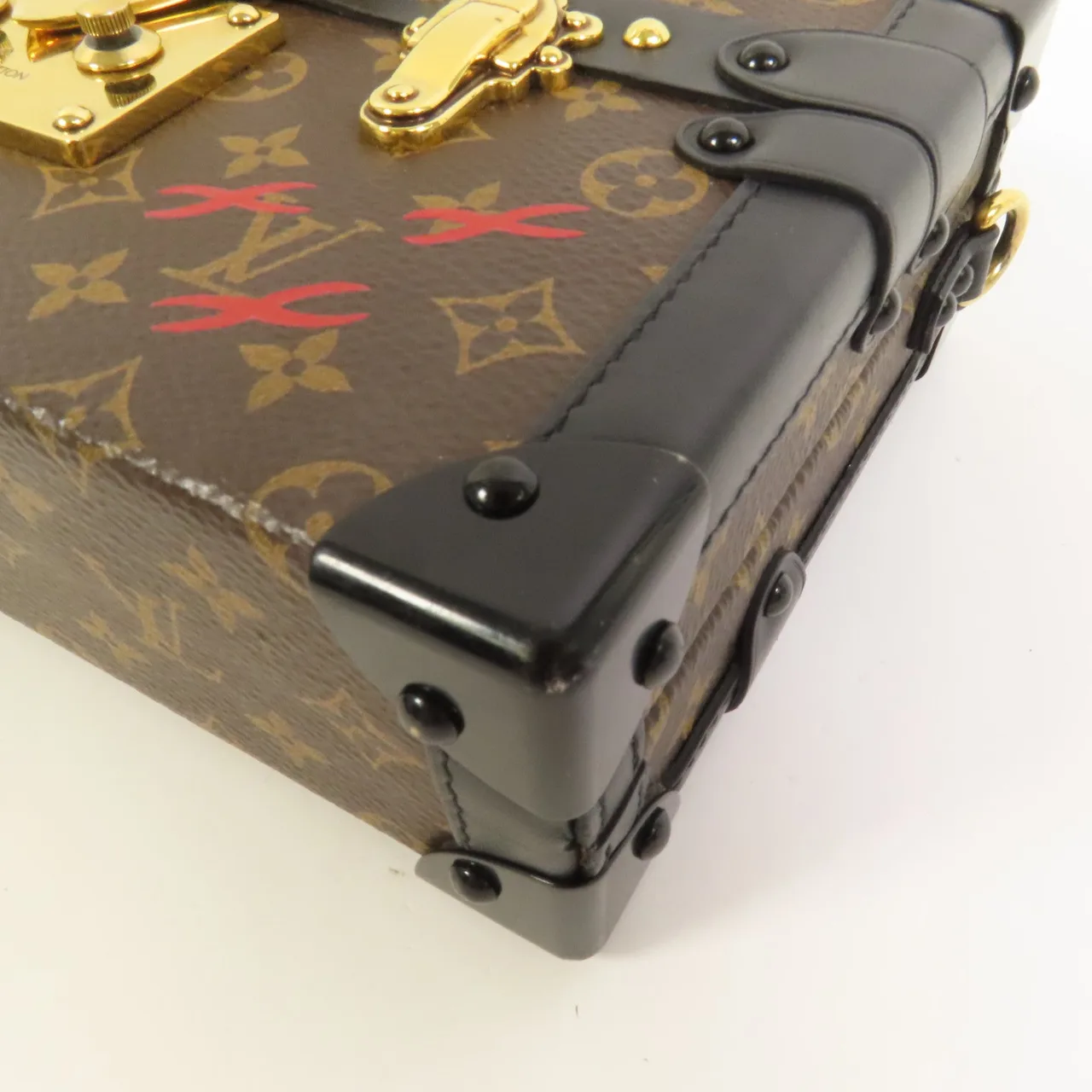 LOUIS VUITTON Petite Malle M45943 Shoulder Bag Coated Canvas 棕色 / Brown Coated Canvas Rank B - Thumbnail 13