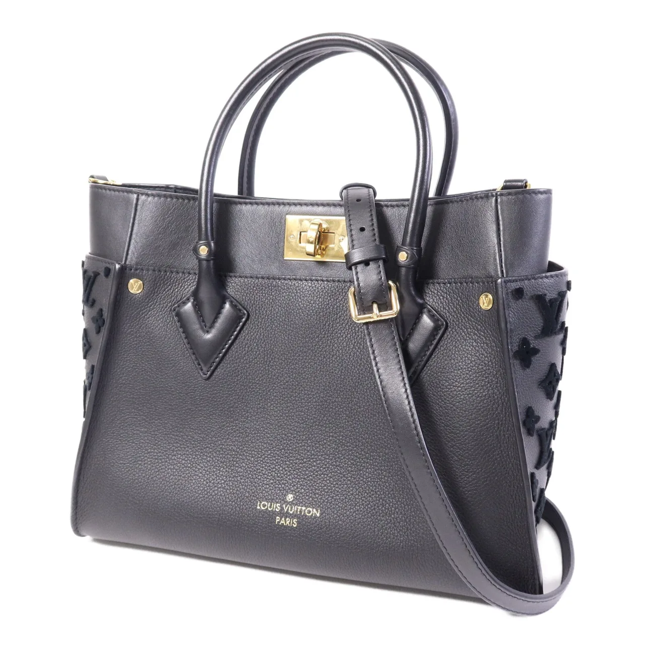 LOUIS VUITTON On My Side M53826 Shoulder Bag Coated Canvas 黑色 Coated Canvas Rank A - Thumbnail 3