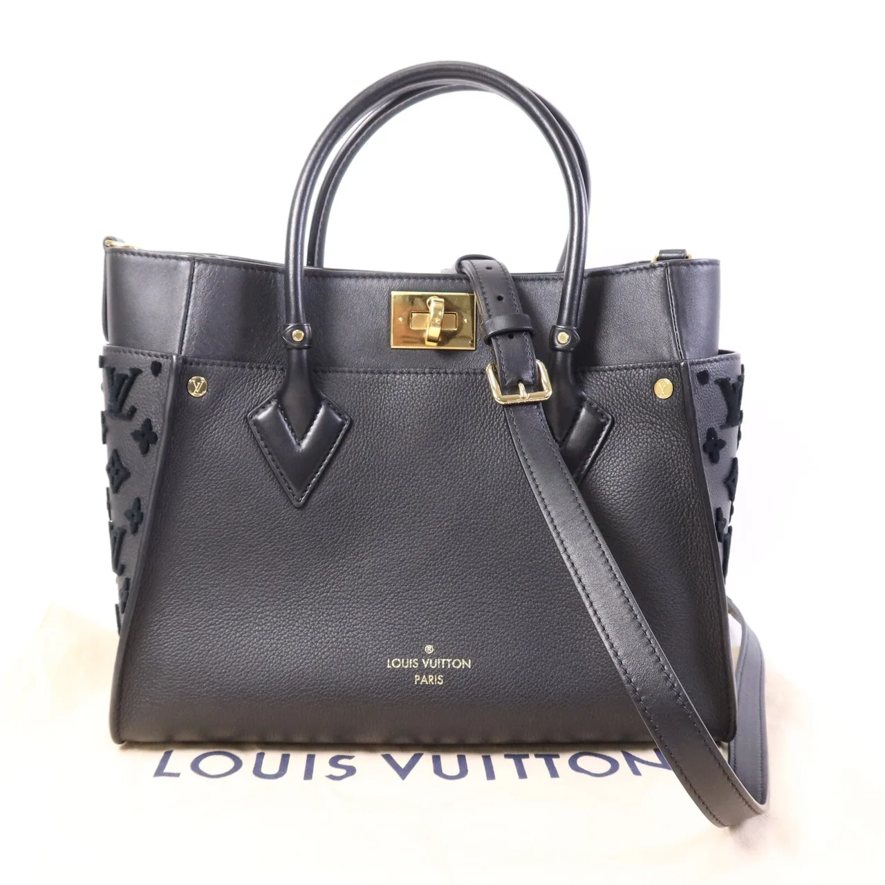 LOUIS VUITTON On My Side M53826 Shoulder Bag Coated Canvas 黑色 Coated Canvas Rank A - Thumbnail 9