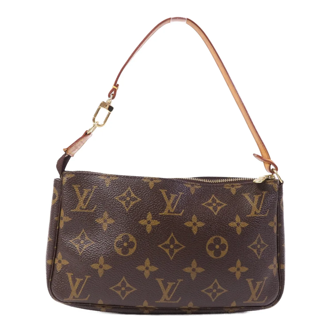 LOUIS VUITTON Pochette Accessoires M51980 Bag Coated Canvas 棕色