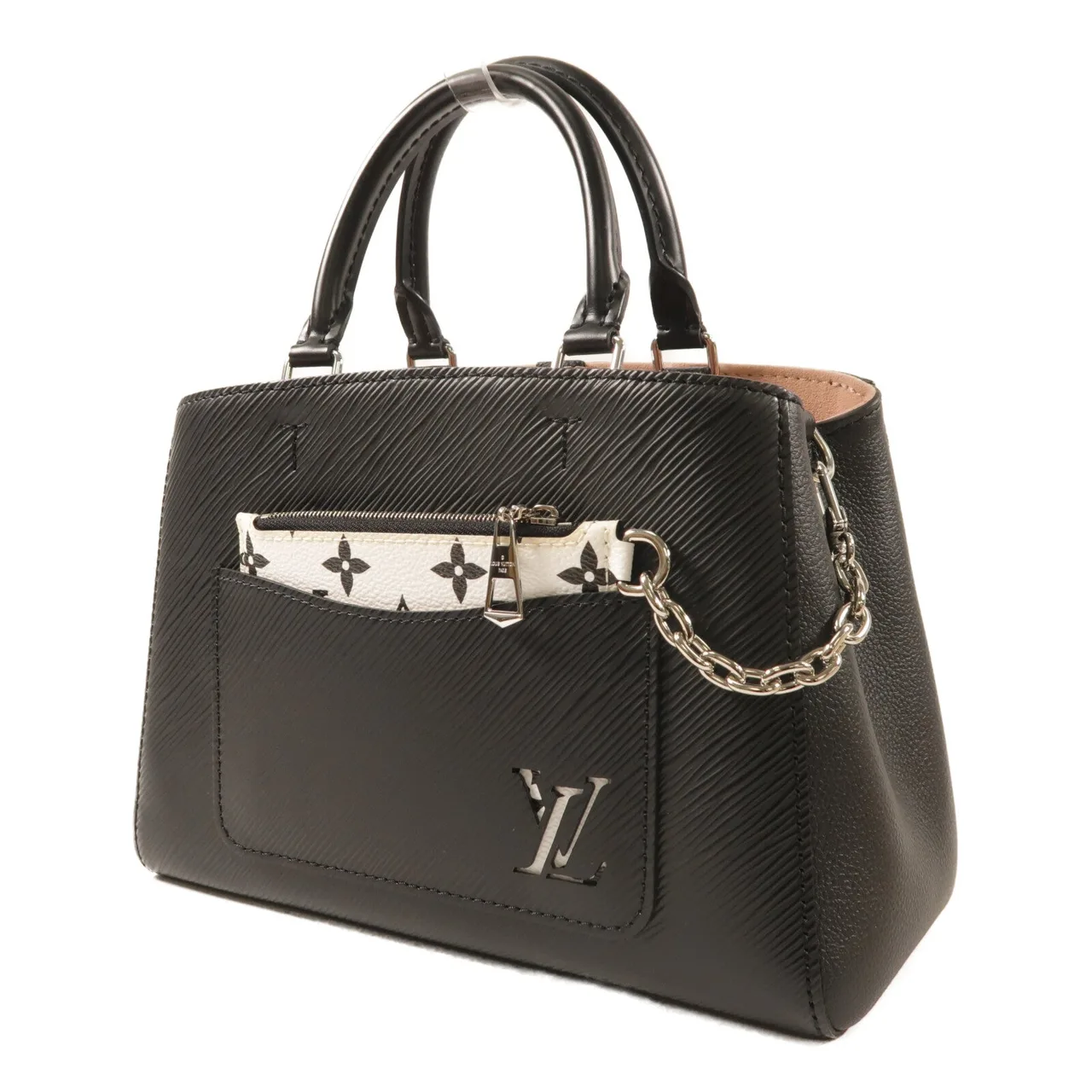 LOUIS VUITTON Marelle M80689 2-Way Bag Calfskin 黑色 / Black Calfskin Rank A - Thumbnail 3